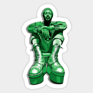 Marvin's Platform Boots- Green Monochrome Sticker